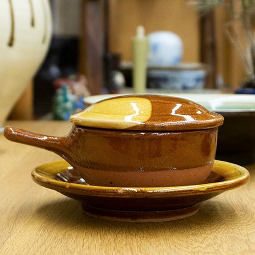 和食器 布志名焼 湯町窯 ふわふわ 卵 の エッグベーカー 大 黄釉