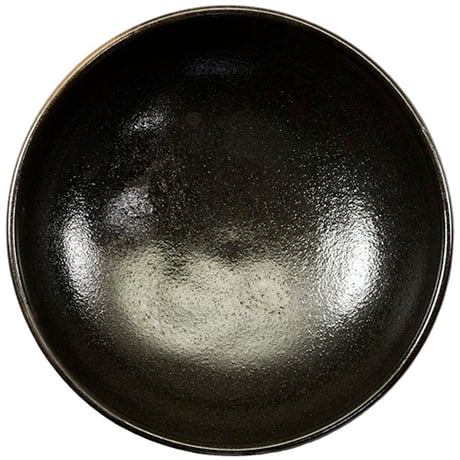 和食器 龍門司焼 中鉢 15cm 黒釉青流