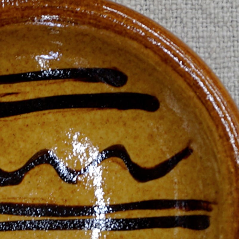 和食器 布志名焼 湯町窯 豆皿 9cm 浪紋濃茶 黄釉 | うつわの店