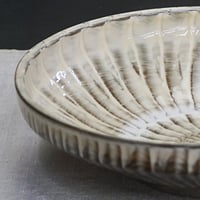 和食器 小鹿田焼 黒木昌伸窯 浅 大鉢 21cm 刷毛目 白