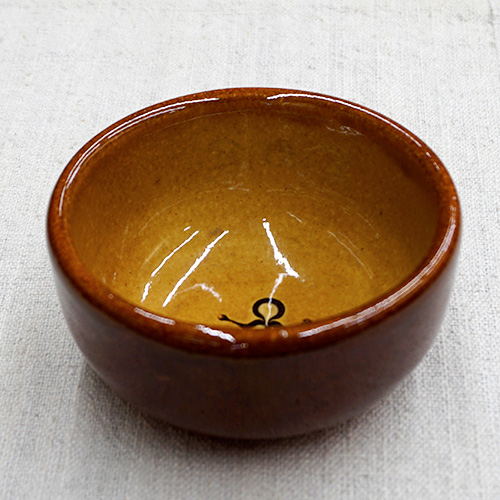 和食器 布志名焼 湯町窯 小鉢 10cm 花紋濃茶 黄釉 | うつわの店