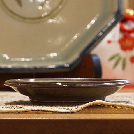 和食器 布志名焼 袖師窯 小皿 11cm さび 梅絵