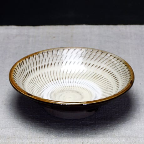 和食器 小鹿田焼 黒木昌伸窯 小皿 12cm 飛び鉋 白