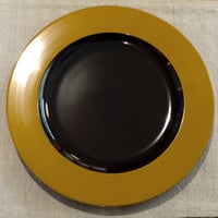 漆器 木の器 カラー プレート 24cm イエロー