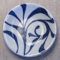 和食器 砥部焼 梅山窯 小皿 11cm 布目 一つ唐草