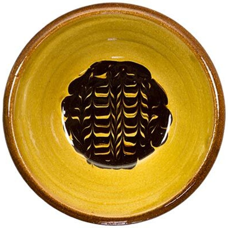 布志名焼 小皿 直径11.5cm 民芸 昭和レトロ スリップウェア（黒5） 布志名焼 小皿 直径11.5cm 民芸 昭和レトロ スリップウェア（黒5