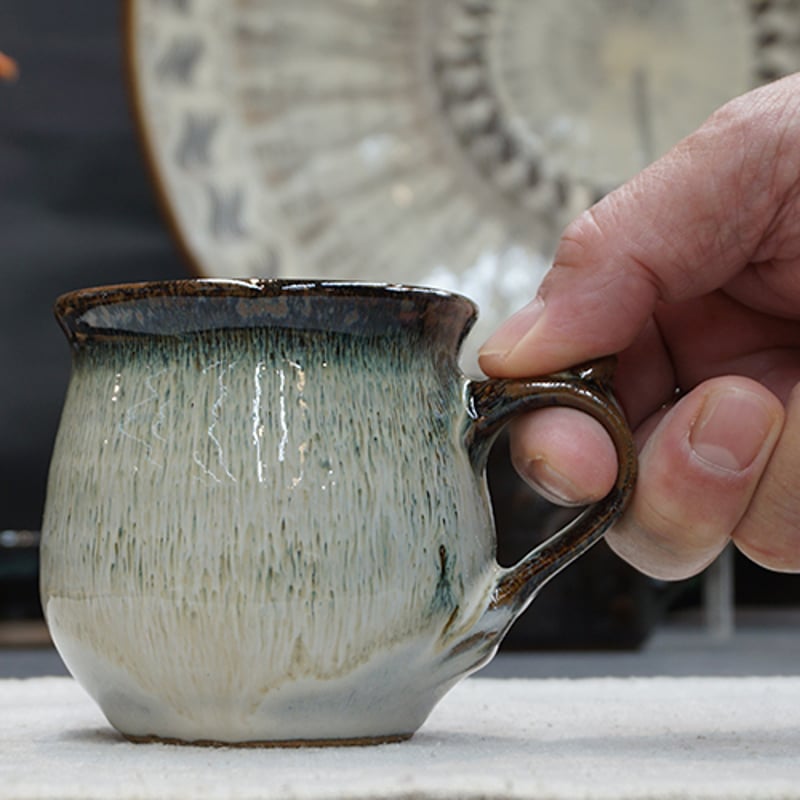 湯町窯 鎬海鼠釉片口鉢 民藝 布志名焼 バーナードリーチ スリップウェア 湯町窯 鎬海鼠釉片口鉢 民藝 布志名焼 バーナードリーチ