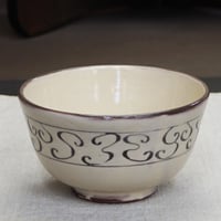 和食器 布志名焼 雲善窯 茶碗 11.5cm 波紋粉引