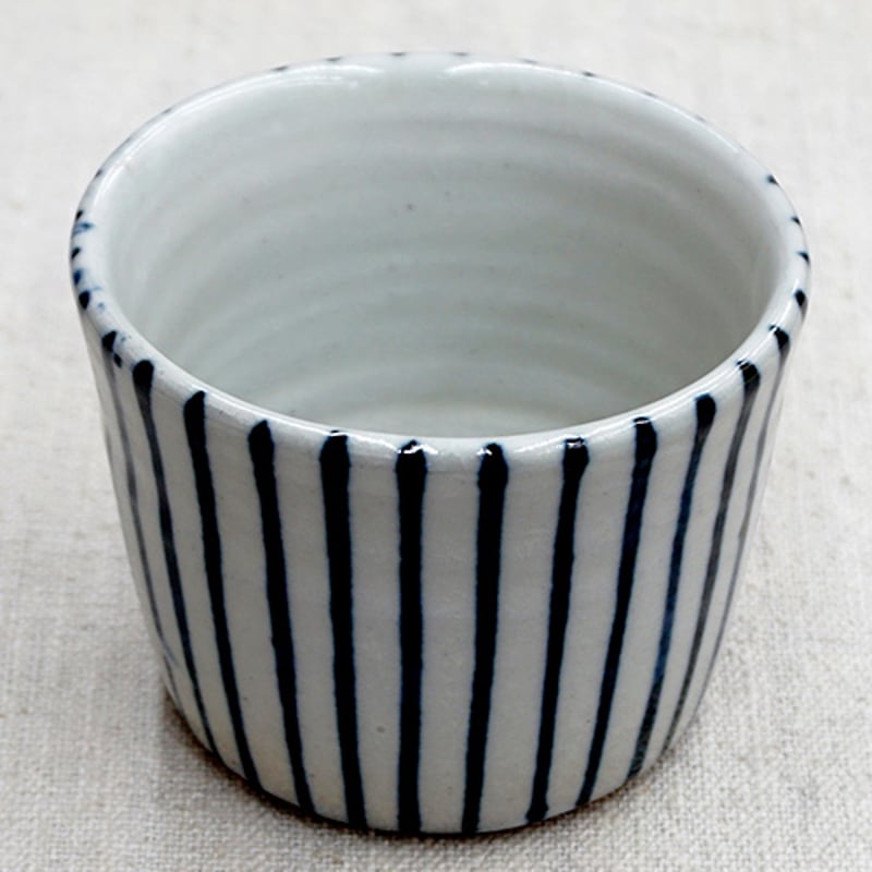 和食器 布志名焼 袖師窯 カップ 大 150cc 十草 青 | うつわの店 和食器 布志名焼 袖師窯 カップ 大 150cc 十草 青 | うつわの店