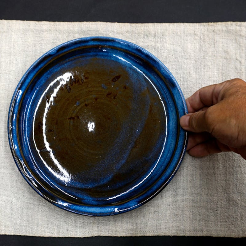 和食器 布志名焼 雲善窯 大皿 21cm うぐいす茶 | うつわの店 クラフト