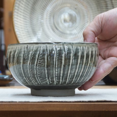 和食器 小鹿田焼 黒木昌伸窯 深 中鉢 15cm 刷毛目 白