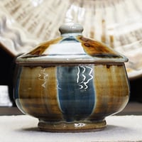 布志名焼 袖師窯 蓋物 220ml 二色