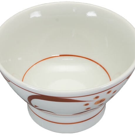 和食器 砥部焼 梅山窯 茶碗 大 12cm 赤 太陽