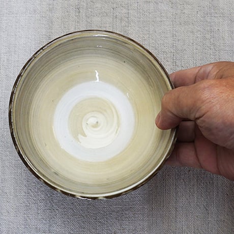 和食器 小鹿田焼 黒木昌伸窯 茶碗 大 13.5cm 刷毛目 白