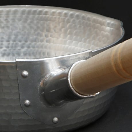 中村銅器製作所 特製 厚口 アルミ 雪平鍋 特注 両口 24cm 打出