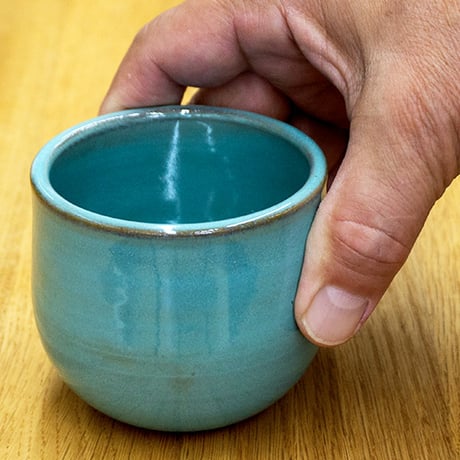 和食器 布志名焼 雲善窯 カフェオレボール 150cc グリーン