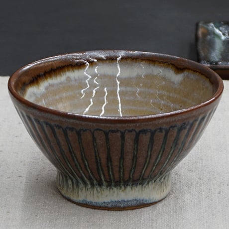 和食器 布志名焼 湯町窯 茶碗 小 10.5cm しのぎ 海鼠釉