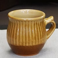和食器 布志名焼 湯町窯 マグカップ 200cc 縦しのぎ 黄釉