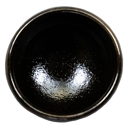 酒器 龍門司焼 ぐい呑 85cc 黒釉青流 | うつわの店 クラフトなかつか