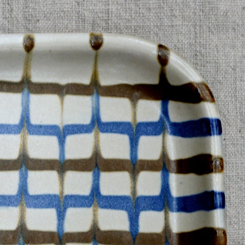 和食器 布志名焼 袖師窯 中角皿 13cm スリップ 白 | うつわの店 和食器 布志名焼 袖師窯 中角皿 13cm スリップ 白 | うつわの店