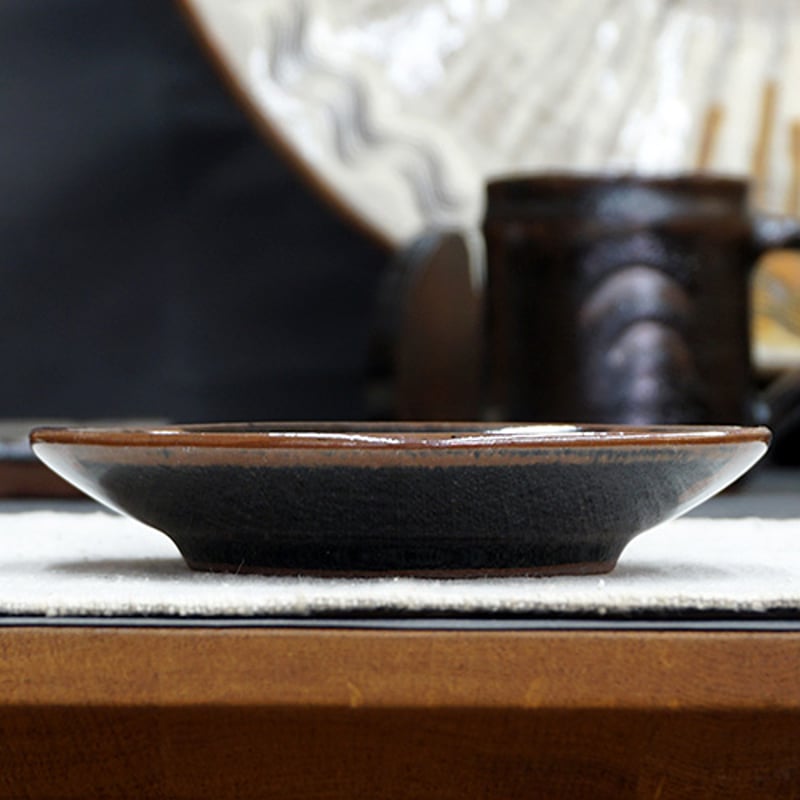 和食器 益子焼 小皿 12cm 柿釉 三流し | うつわの店 クラフトなかつか