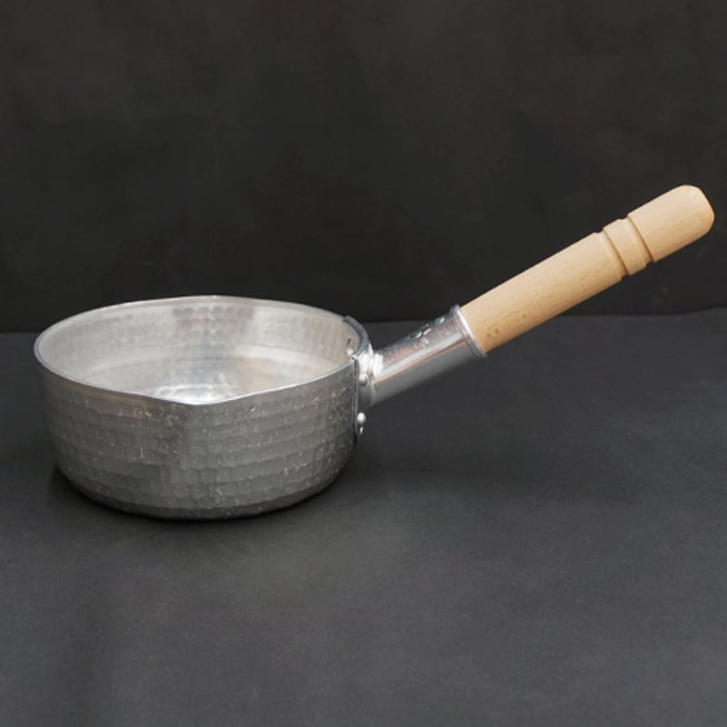 有次　雪平鍋　両口　アルミ製 中村銅器製作所 特製 厚口 アルミ 雪平鍋 特注 両口 15cm 打出