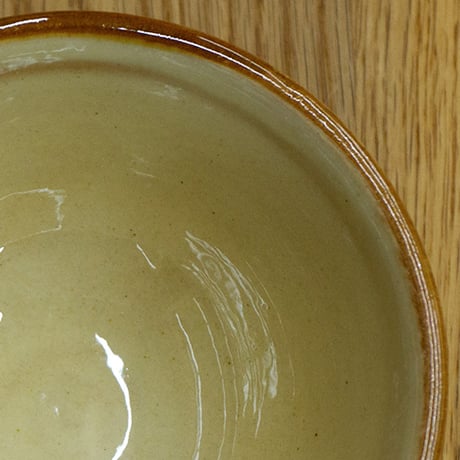 和食器 布志名焼 湯町窯 茶碗 小 10.5cm しのぎ 黄釉