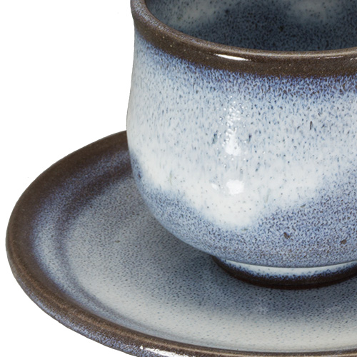 和食器 布志名焼 雲善窯 カップ＆ソーサー 150cc 海鼠釉 | うつわの店