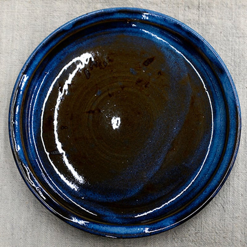 和食器 布志名焼 雲善窯 大皿 21cm うぐいす茶 | うつわの店 クラフト