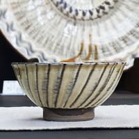 和食器 小鹿田焼 黒木昌伸窯 茶碗 大 13.5cm 刷毛目 白
