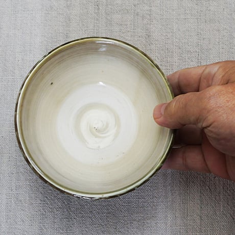 和食器 小鹿田焼 黒木昌伸窯 茶碗 小 12cm 刷毛目 緑