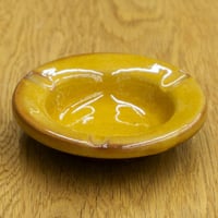 布志名焼 湯町窯 灰皿 小 9cm 黄釉
