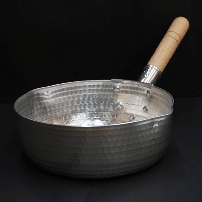 中村銅器製作所 特製 厚口 アルミ 雪平鍋 特注 両口 21cm 打出