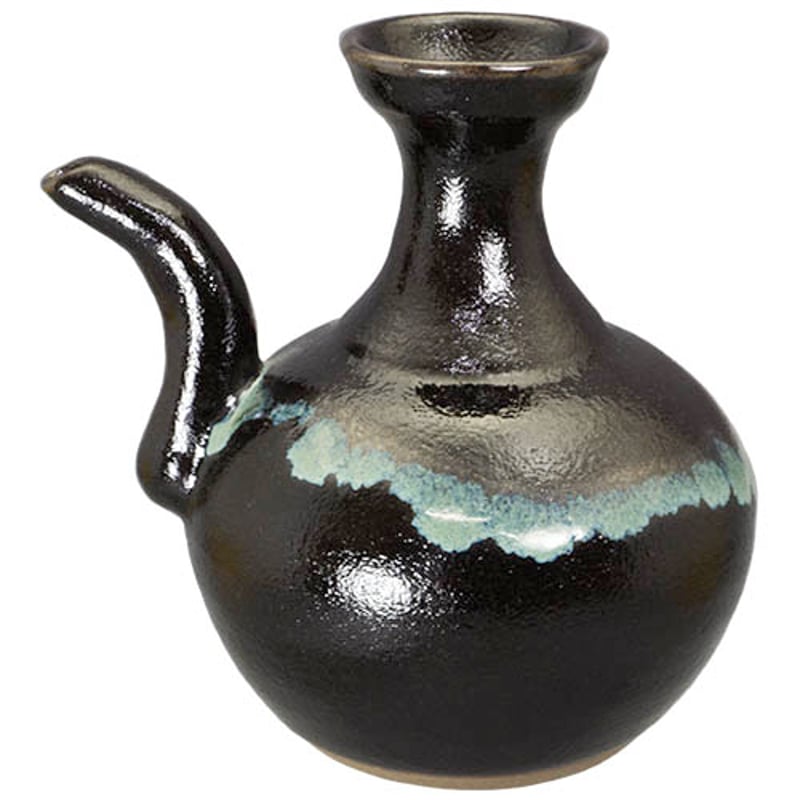 酒器 龍門司焼 からから 徳利 350cc 黒釉青流 | うつわの店 クラフト