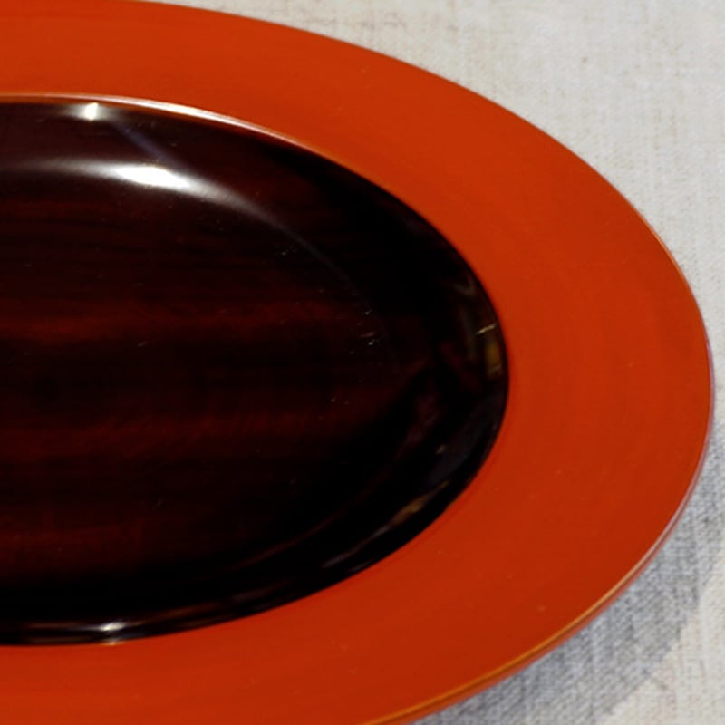 漆器 木の器 カラー プレート 21cm レッド | うつわの店 クラフトなかつか