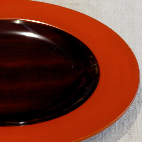 漆器 木の器 カラー プレート 21cm レッド | うつわの店 クラフトなかつか