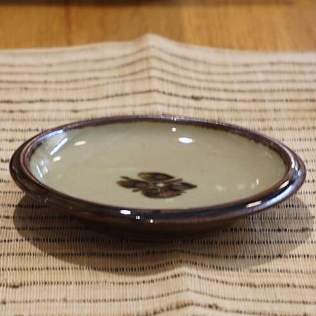 和食器 布志名焼 袖師窯 小皿 11cm さび 梅絵