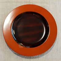 漆器 木の器 カラー プレート 21cm レッド