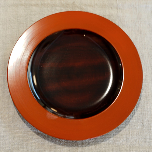 漆器 木の器 カラー プレート 21cm レッド | うつわの店 クラフトなかつか