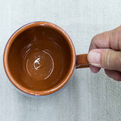 食器 ブルガリア トロヤン マグカップ  ブルー スリップウェア