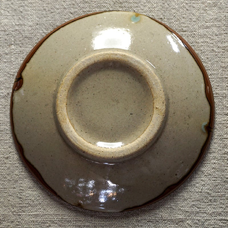 和食器 益子焼 中皿 15cm 柿釉 十字紋 | うつわの店 クラフトなかつか