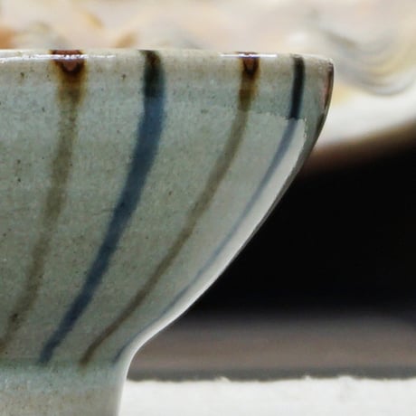 布志名焼 袖師窯 茶碗 小 12cm 十草 二色