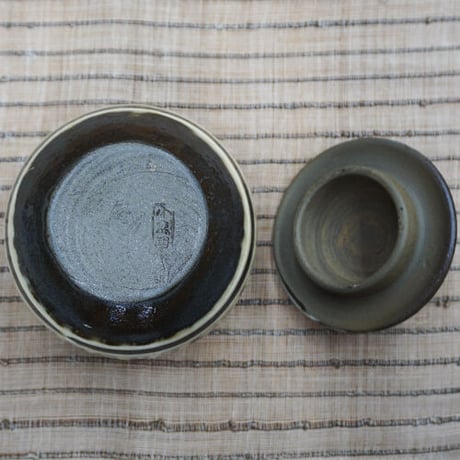 和食器 小鹿田焼 黒木昌伸窯 蓋物 360cc 刷毛目 白