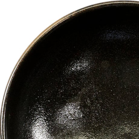 和食器 龍門司焼 中鉢 15cm 黒釉青流