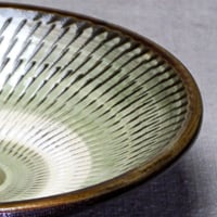 和食器 小鹿田焼 黒木昌伸窯 中皿 15cm 飛び鉋 緑
