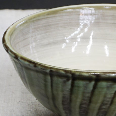 和食器 小鹿田焼 黒木昌伸窯 茶碗 小 12cm 刷毛目 緑