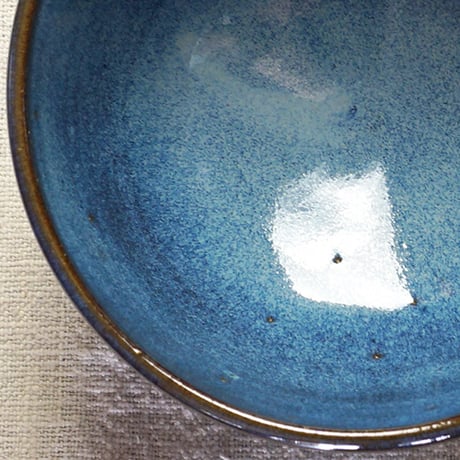和食器 布志名焼 雲善窯 茶碗 大 12cm コバルトブルー
