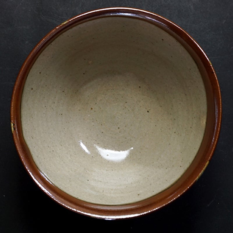 和食器 益子焼 茶碗 中 12cm 柿釉 青流し | うつわの店 クラフトなかつか