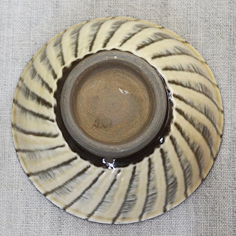 和食器 小鹿田焼 黒木昌伸窯 茶碗 大 13.5cm 刷毛目 白