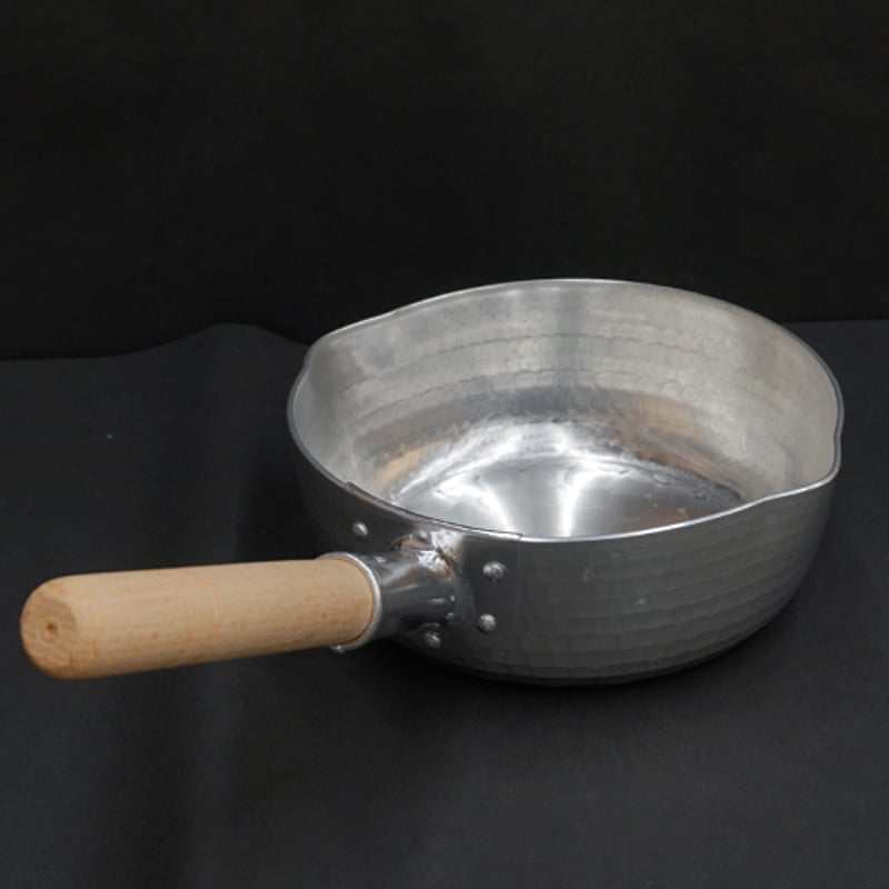 【特注・プロ仕様】業務用 厚手 純銅製片口鍋 打ち出し 内径18cm 700g 中村銅器製作所 特製 厚口 アルミ 雪平鍋 特注 両口 18cm 打出